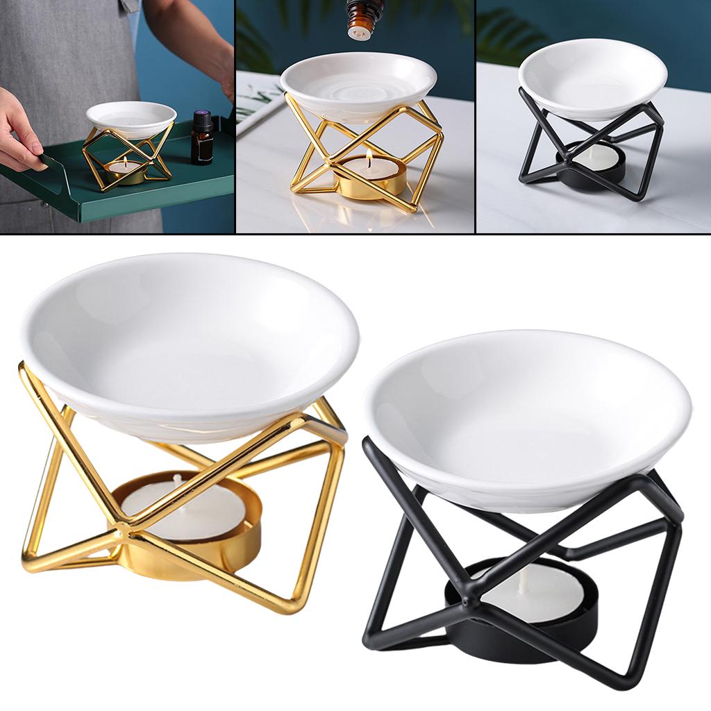 2Pcs Oil Burner Candle Tealight Holder Fragrance Warmer Aroma Diffuser 50ML