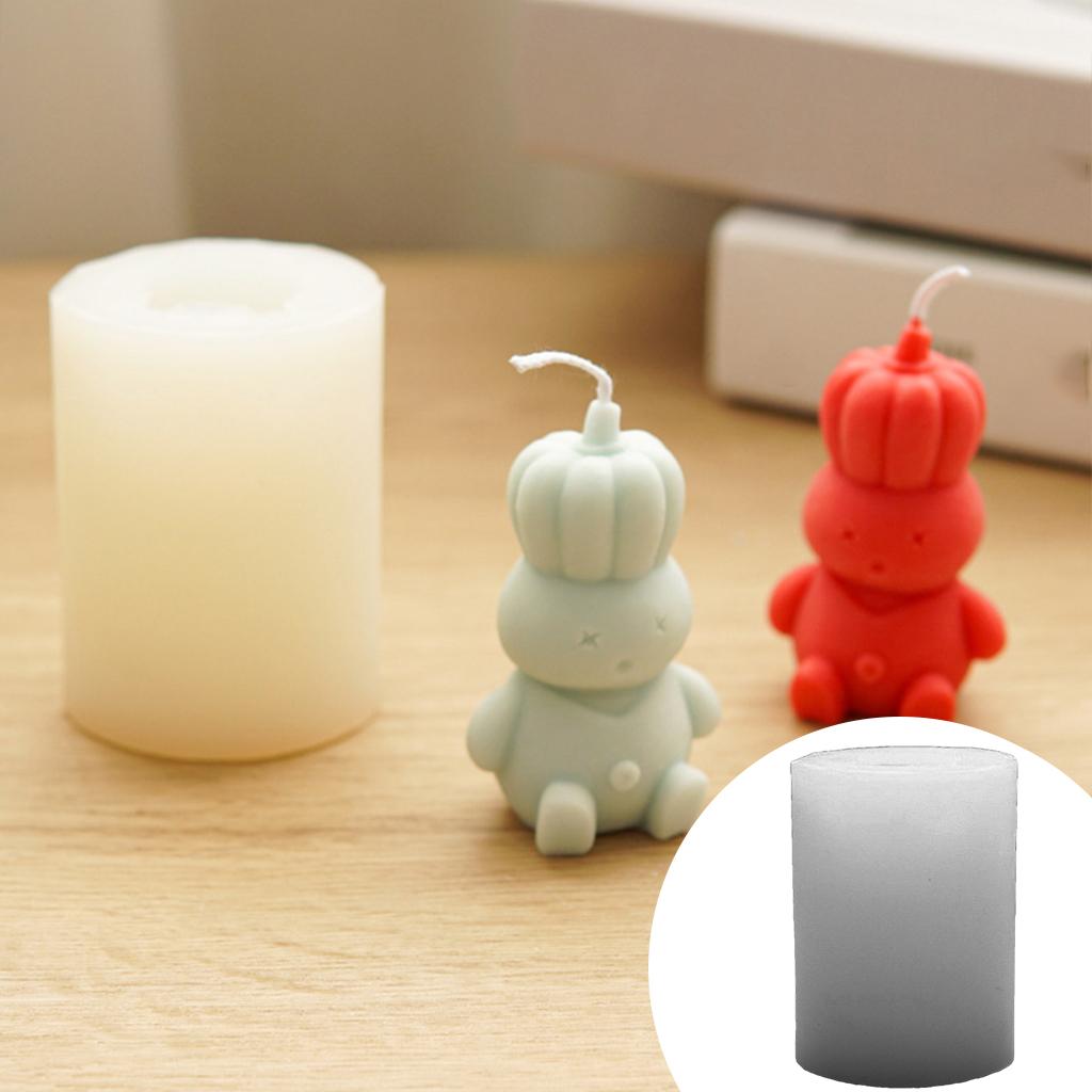 Pumpkin Man Statue Candle Mold Diy Soap Making Plaster Silicone Mould Craft