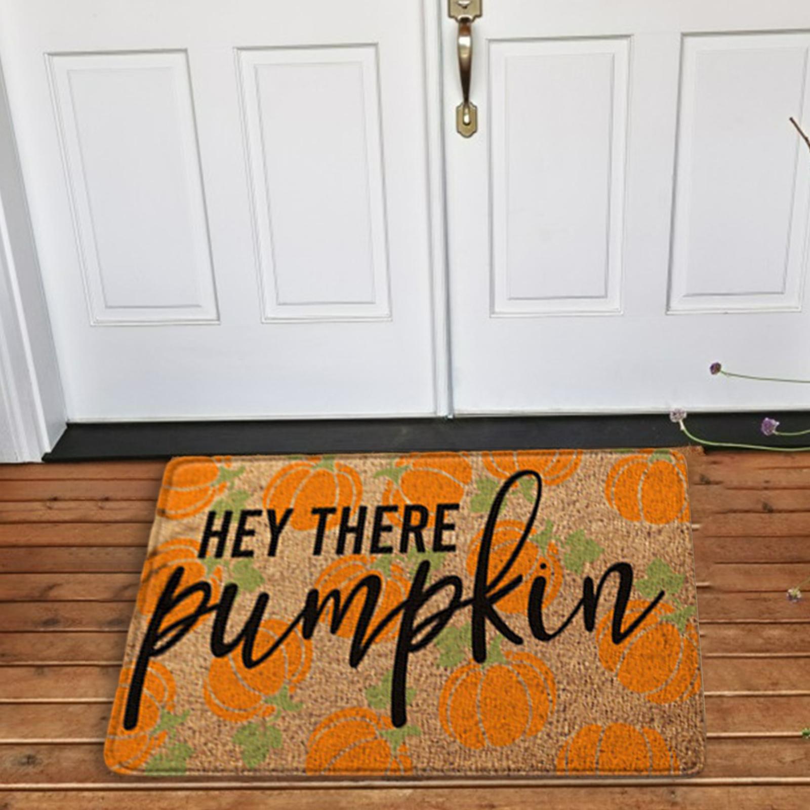Printed Halloween Doormat Pumpkin Non-Slip Area Area Rug Office Bathroom style 36