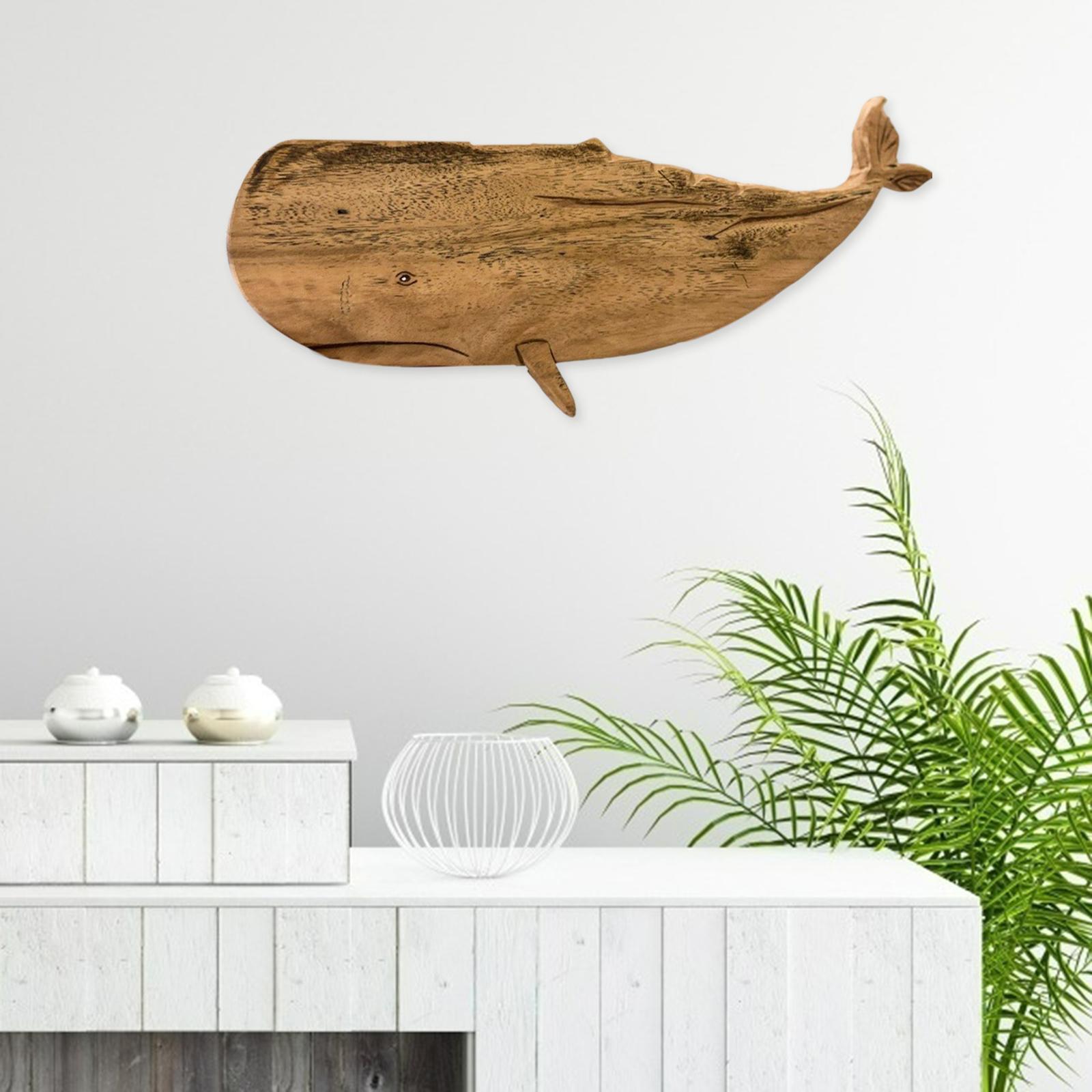 Wooden Wall Hanging Marine Whales Pendant Home Decoration Beluga