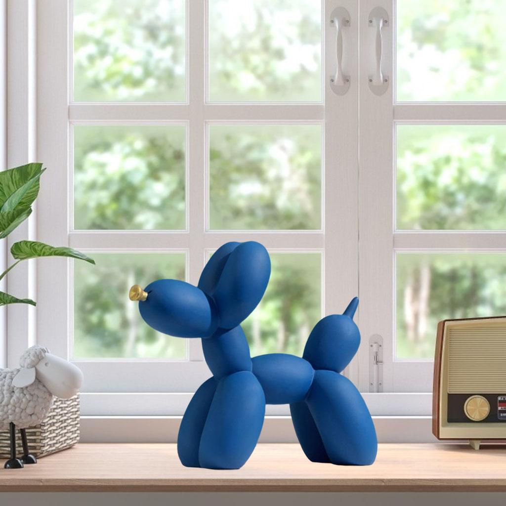 Creative Balloon Dog Statue Figurine Sculpture Art Home Decor Blue