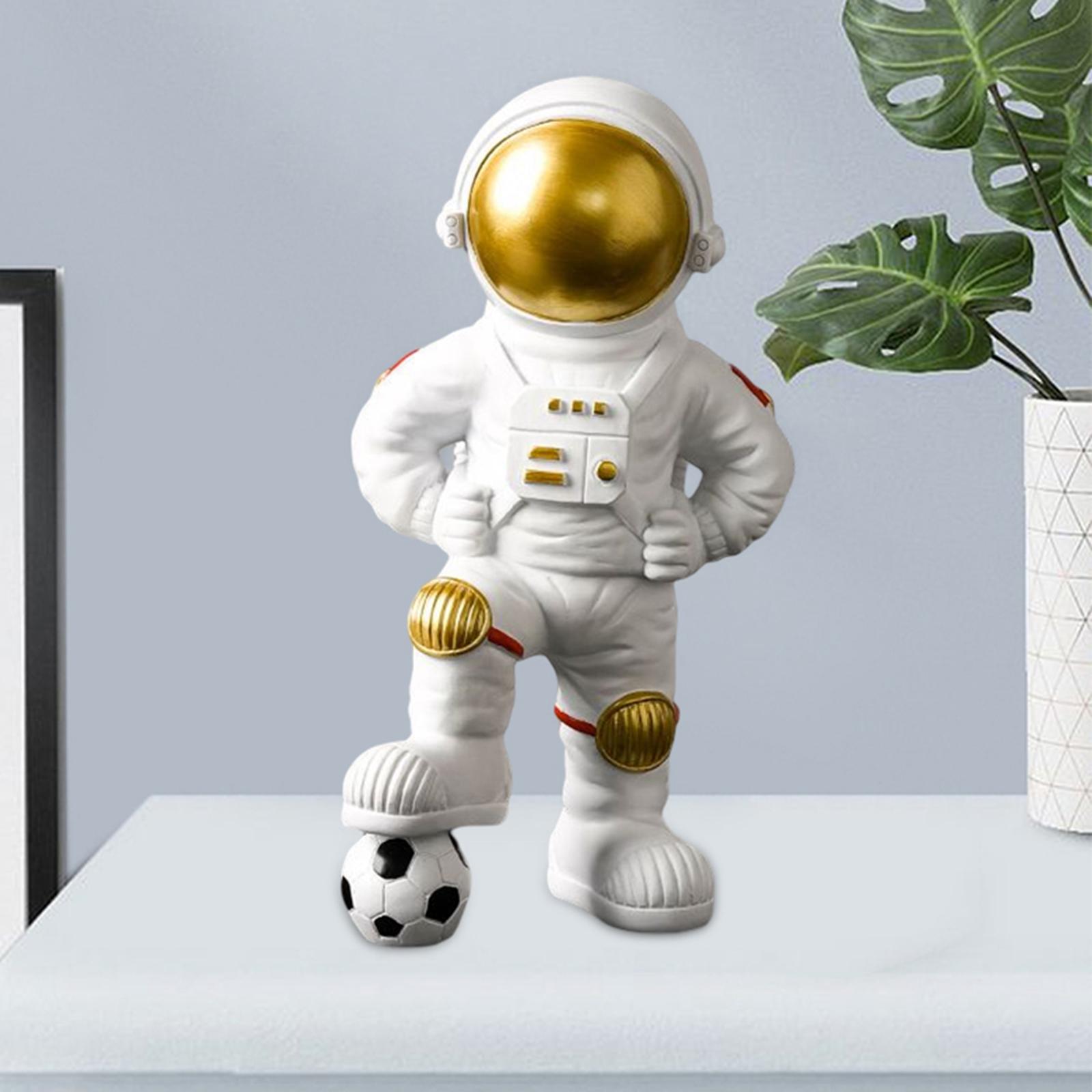 Astronaut Statue Resin Craft Figure Kids Gift Home Decor Spaceman Figurine 26x14x15CM