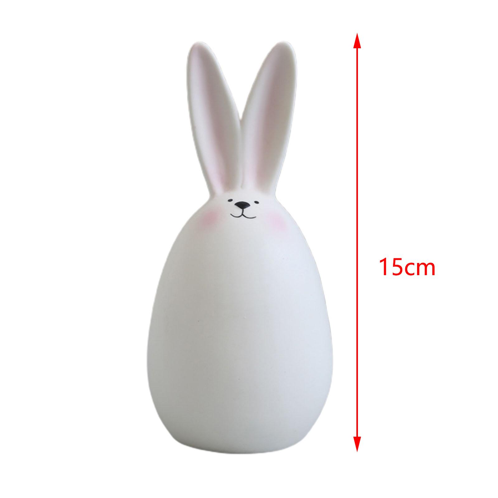 2pcs Easter Bunny Figurines Collectible Figures Rabbit Statue