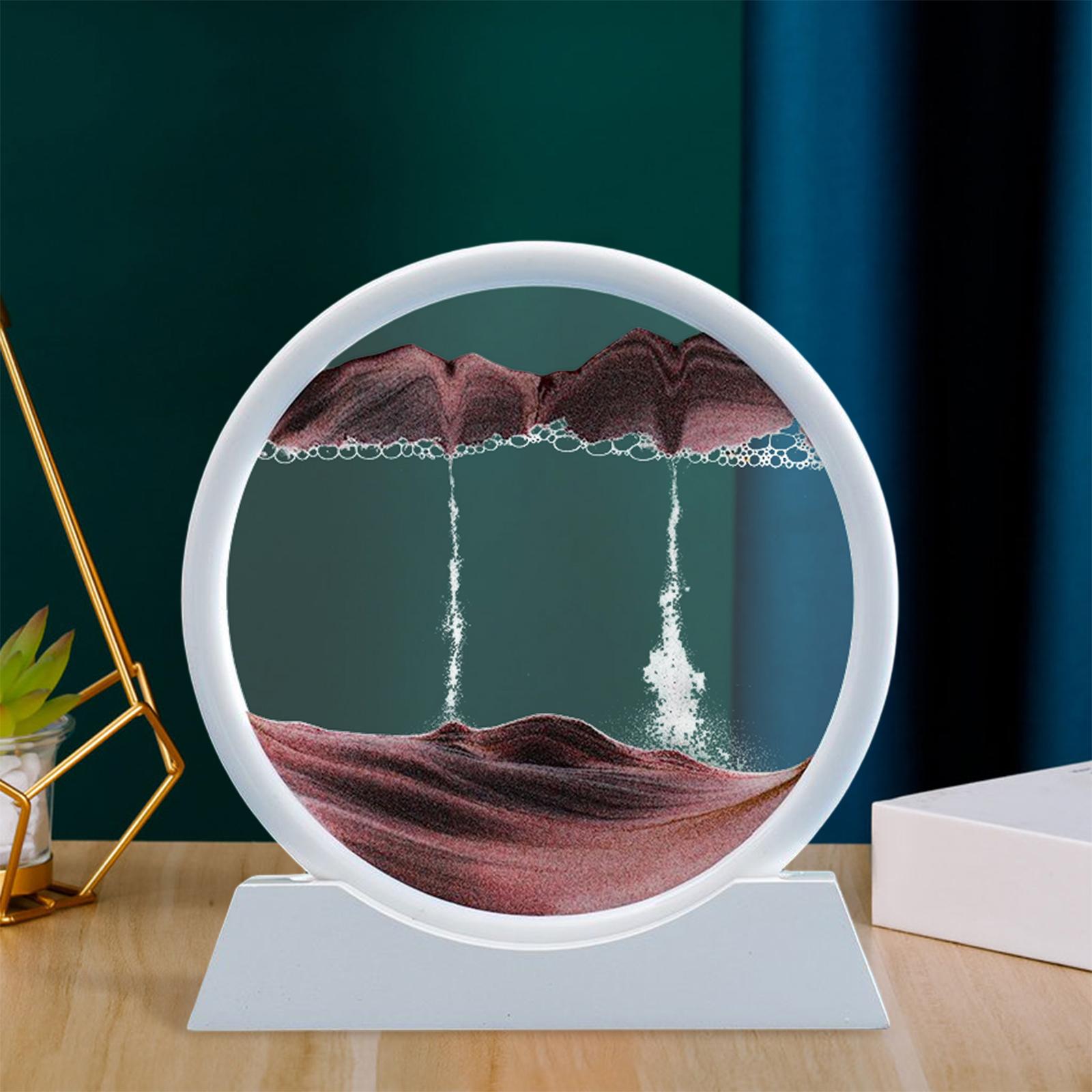 Dynamic Natural Landscape Flowing Sand Picture 3D Quicksand Painting Gift Coffee 7in