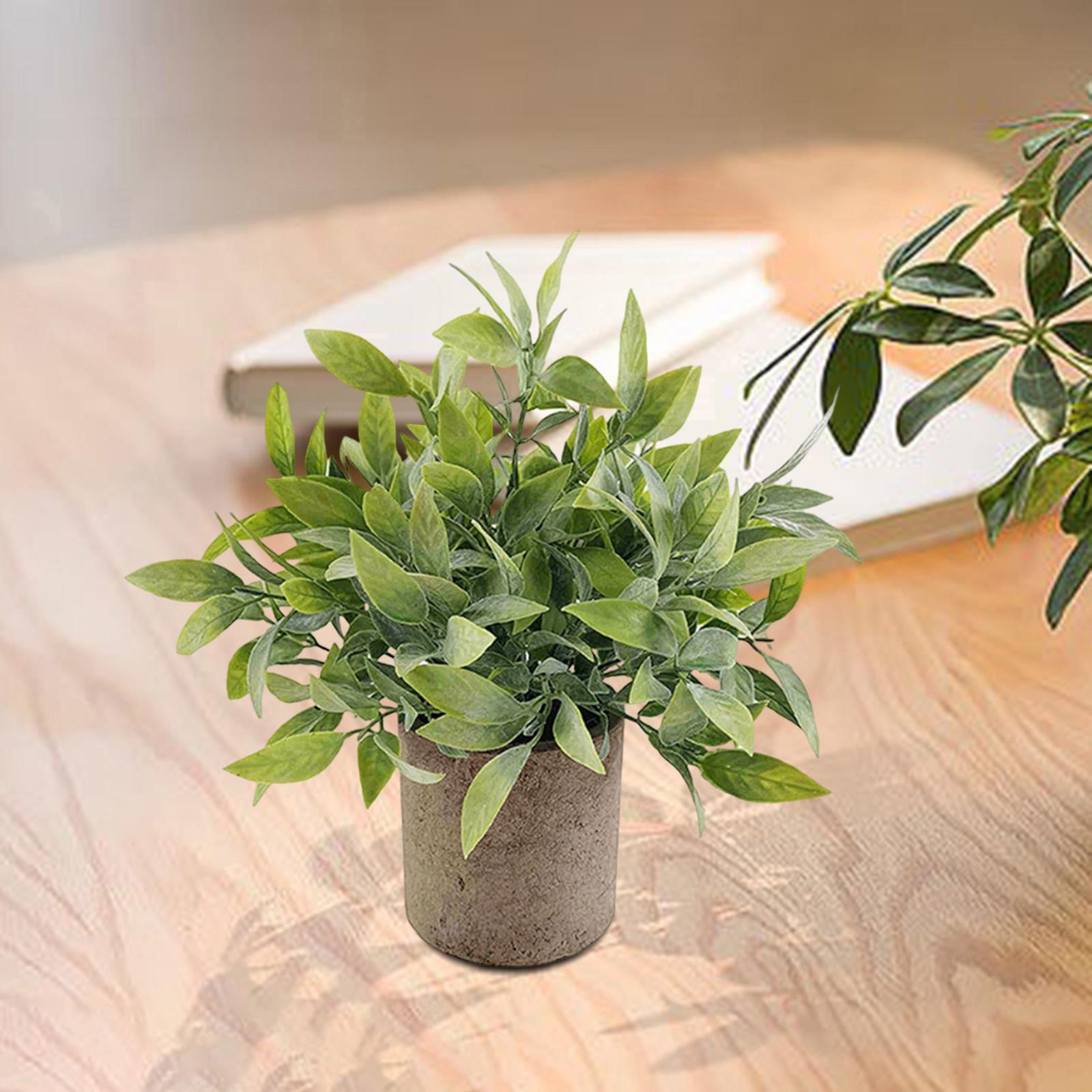 Artificial Fake Succulent Plant In Pot Mini Potted Plants Home Garden Decor Leaves