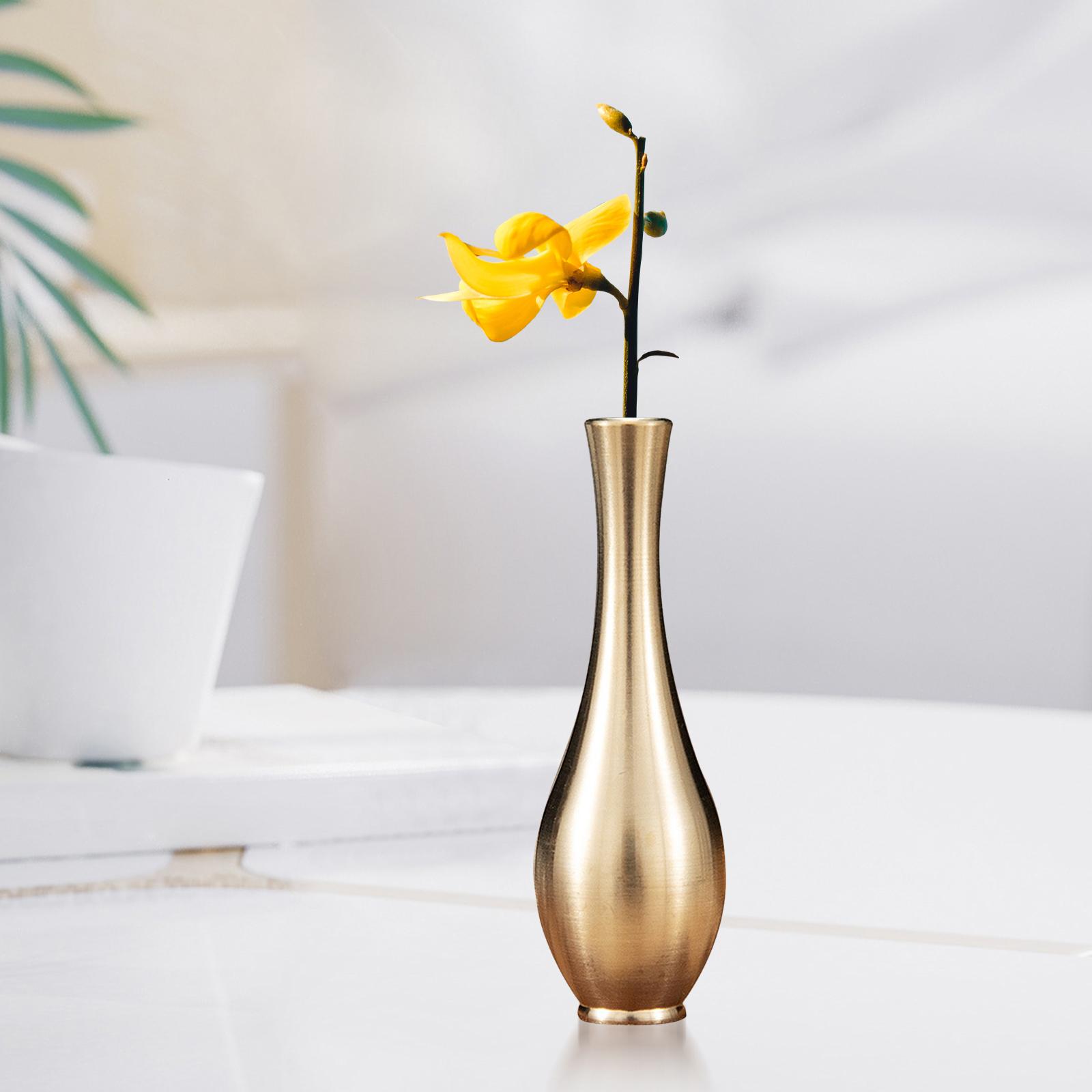 Creative Copper Vase Dry Flower Vase Art Crafts for Tabletop Garden Home A