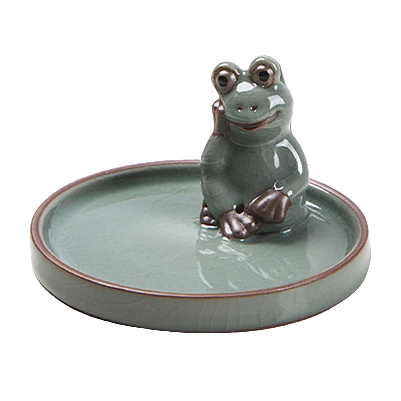 Incense Burner Stick Holder Frog Statue for Relaxation Office mini frog