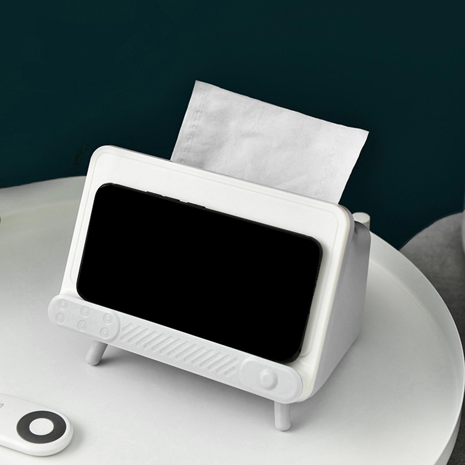 Phone Desktop Stand TV Shaped Flexible Dispenser Case Organizer elegant grey