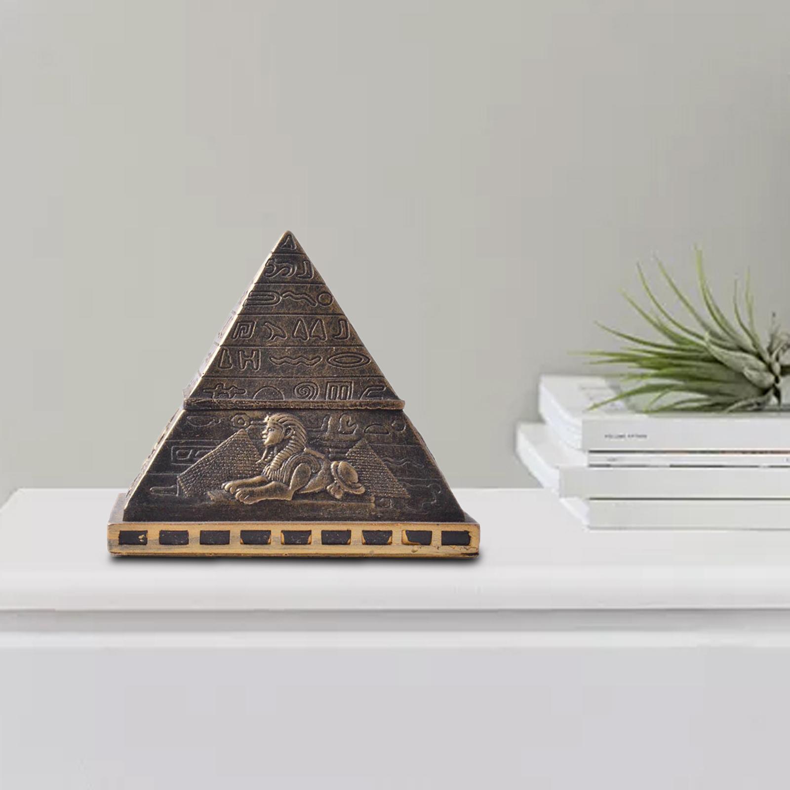 Egypt Pyramid Sculpture Home Office Storage Jewelry Box Decoration