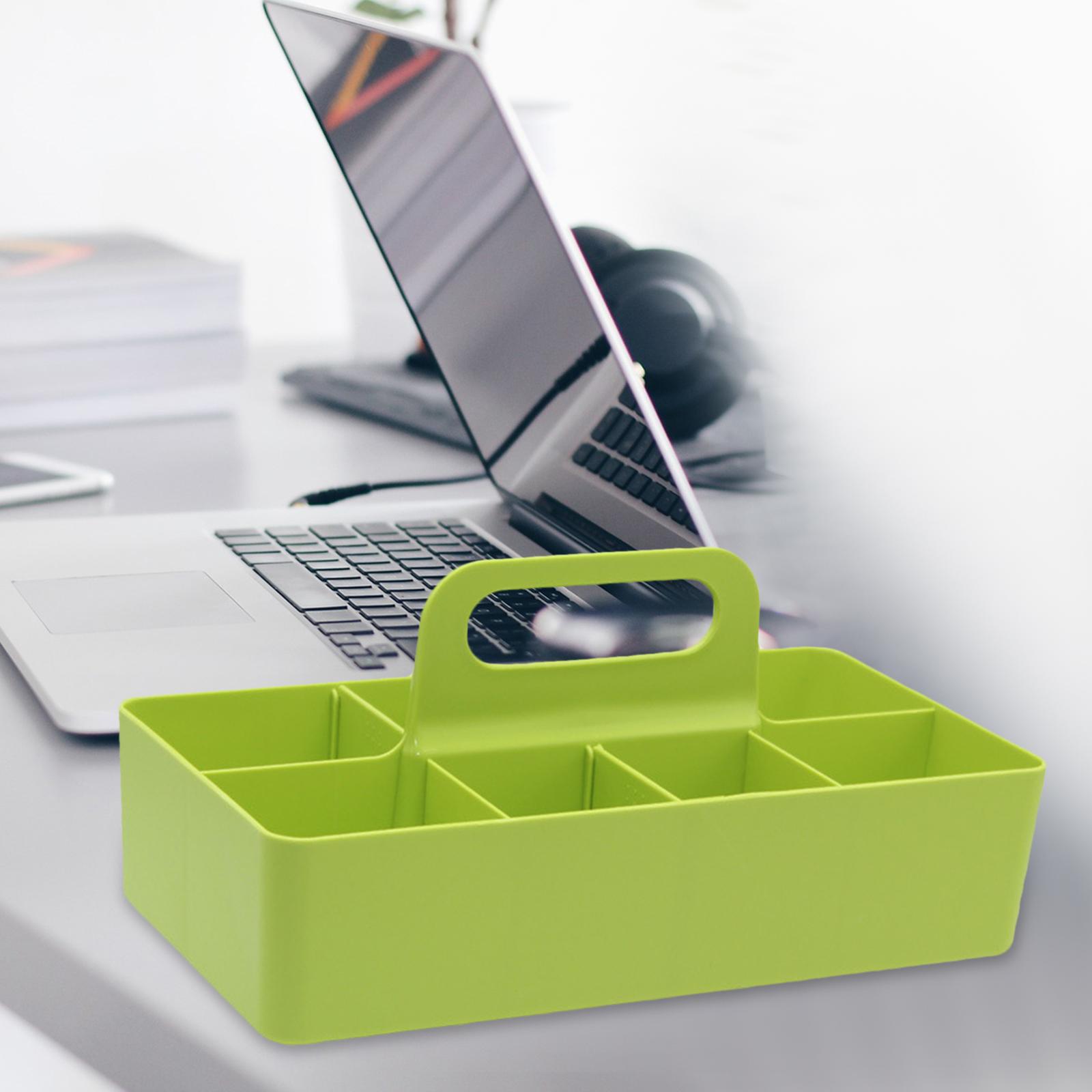 Storage Box Classification Desktop Basket Divider Multi Grid Case green