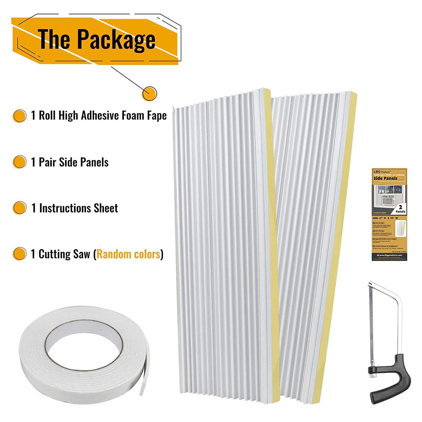 2Pcs Window Air Conditioner Side Panels Parts Double Layers Adjustable