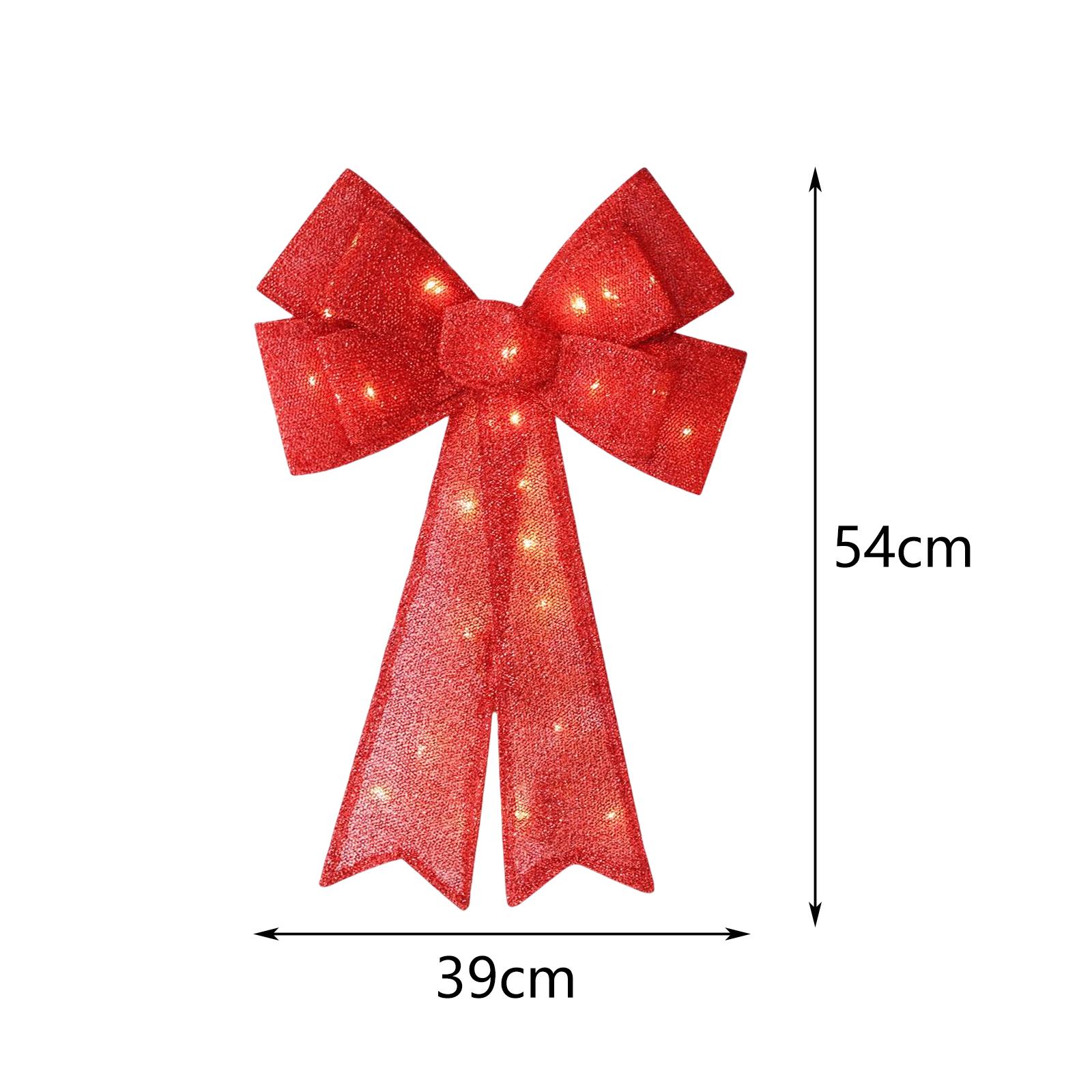Christmas Hanging Charms with Lights Chic Gift for Parties Bedroom Backyard Red