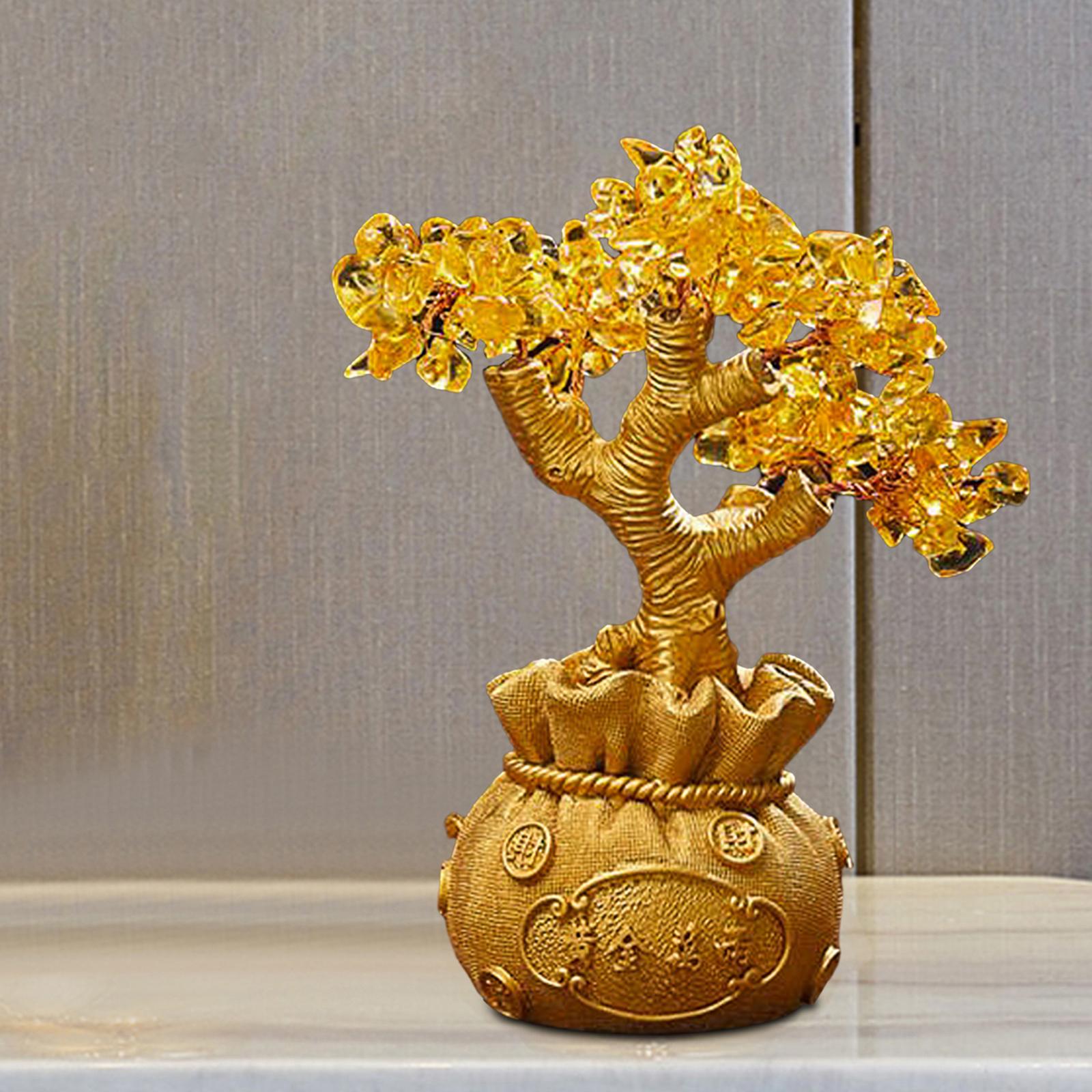 Feng Shui Money Tree Tabletop Ornament for Indoor Spring Festival Decoration S StyleC