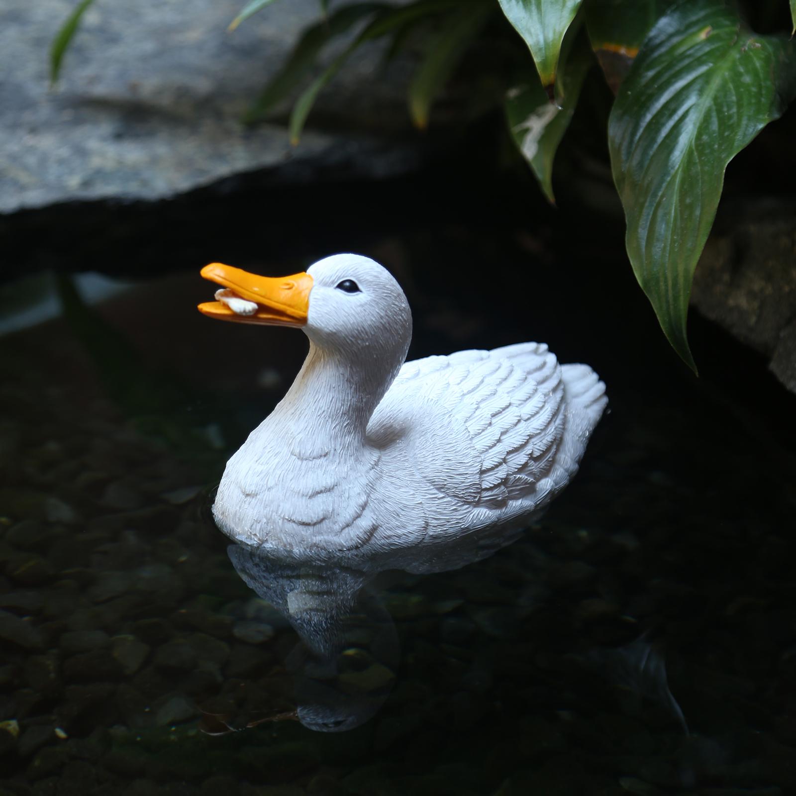 Floating Duck Ornaments Fairy Garden Statue Animal Figurines for Desktop