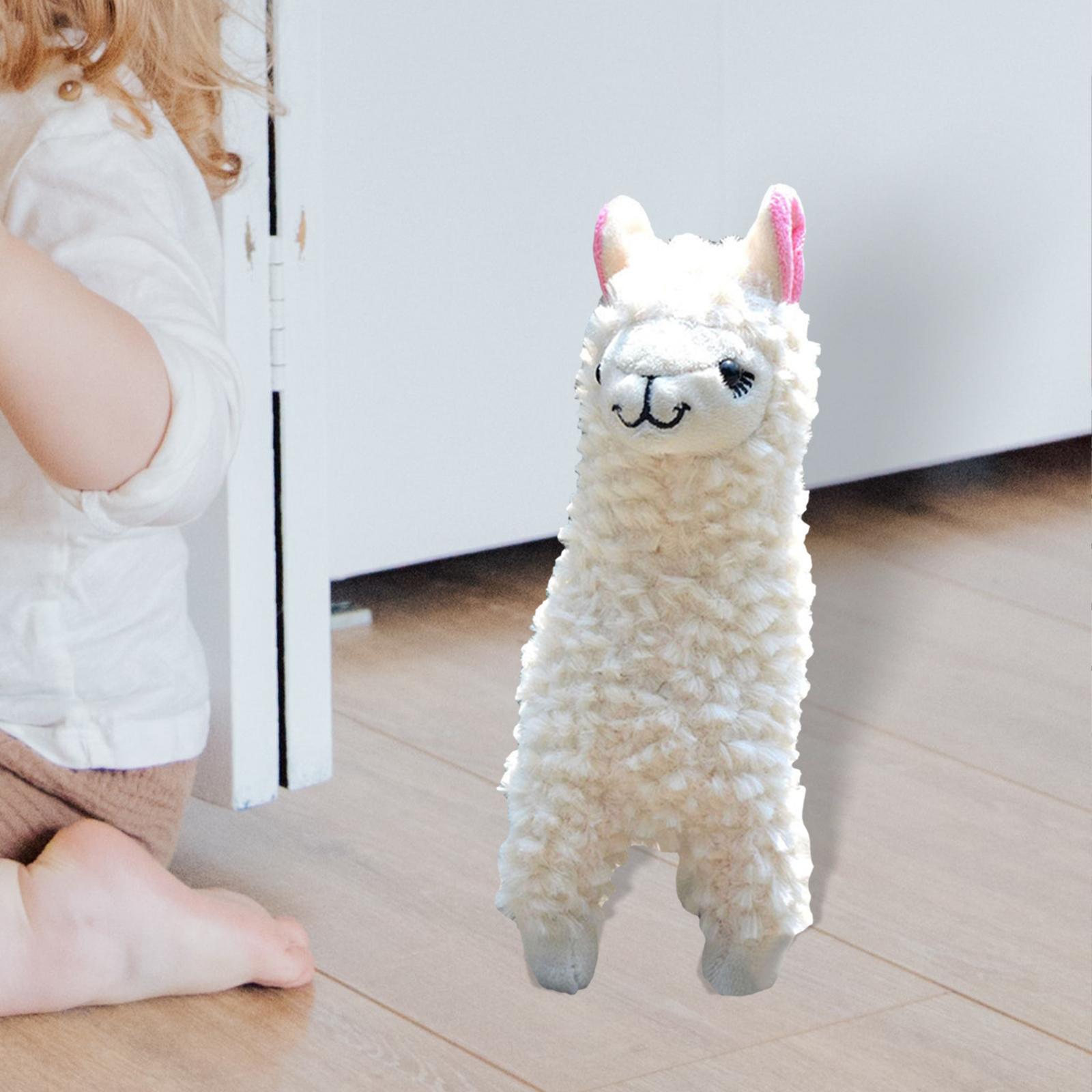 Animal Plush Toys Small Doll Alpaca Soft Ornaments for Kids Girls Boys Gifts Beige
