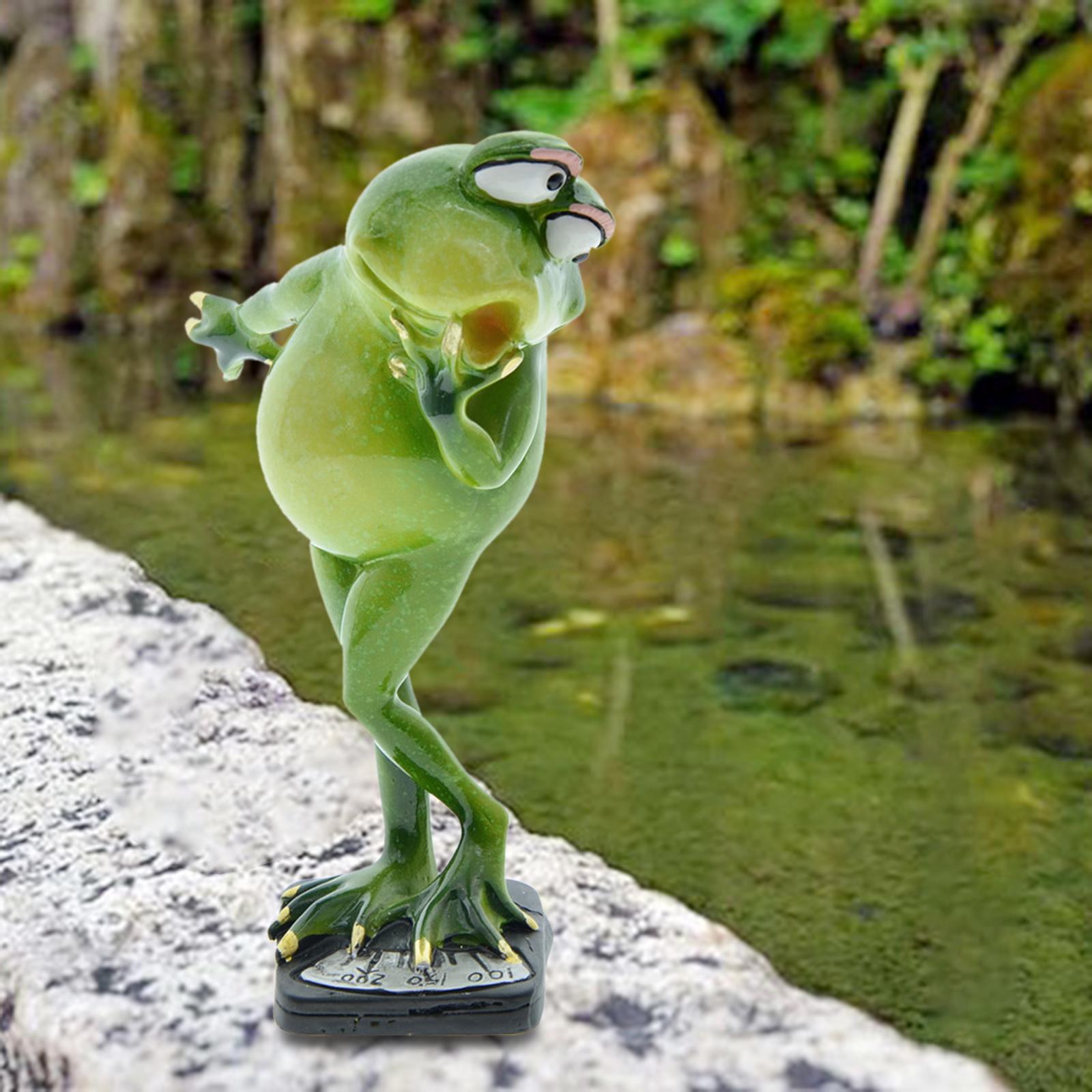 Modern Frog Figurine Desktop Bookshelf Craft for Gift Restaurant Holiday