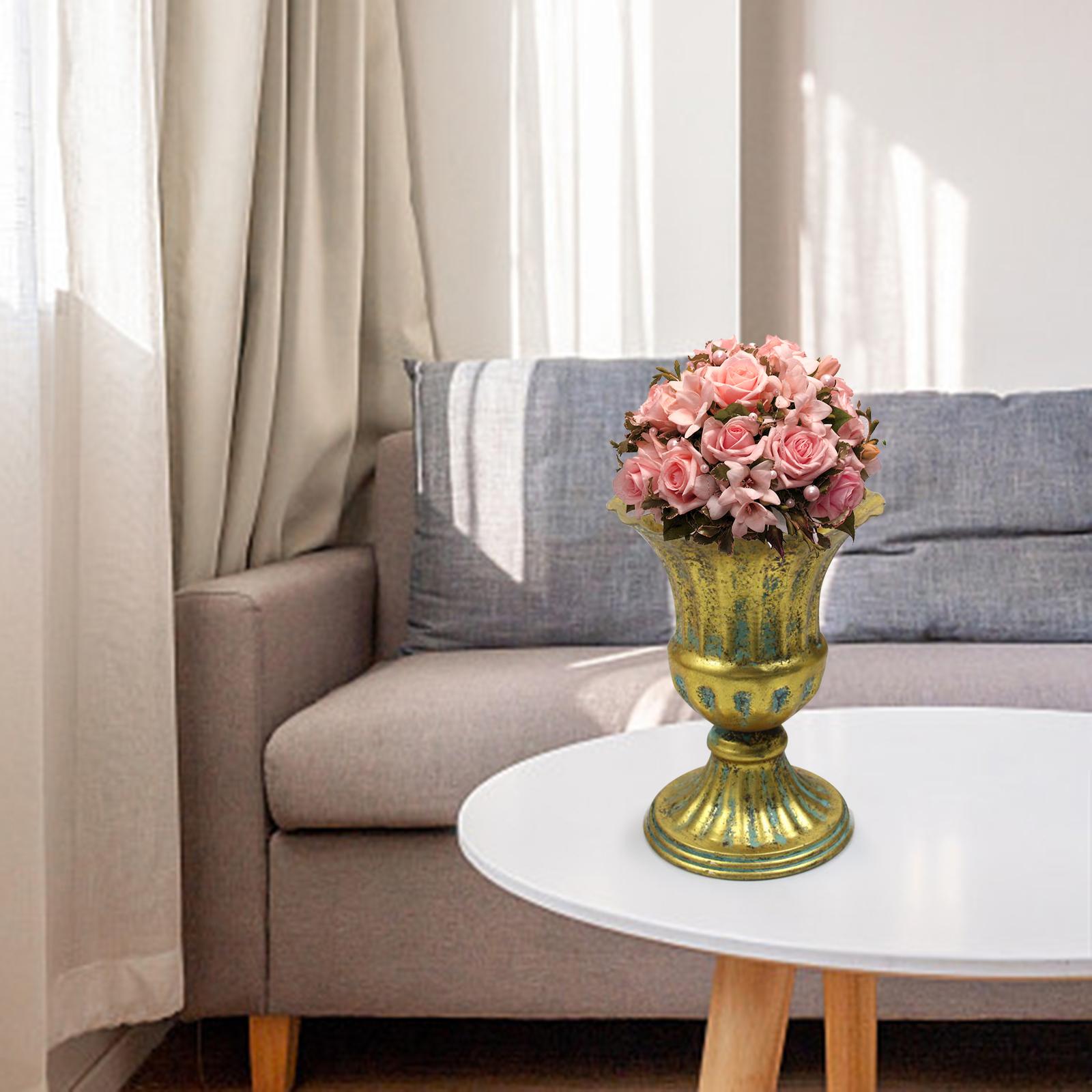 Vase Planter Flower Pot Decorative for Living Room Table Centerpieces Home Gold