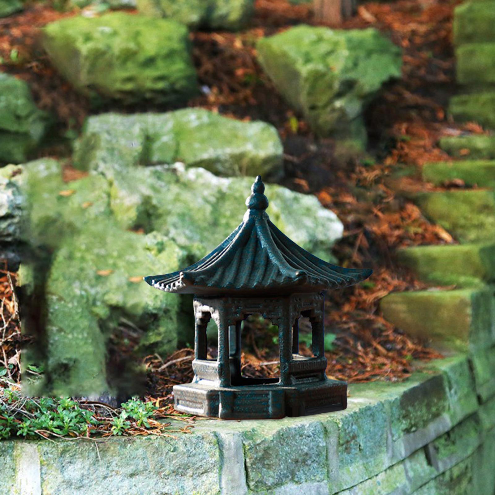 Pagoda Lantern Statue Ornaments Accessories for Bonsai Decor Fairy Garden 8cmx8cmx6.8cm