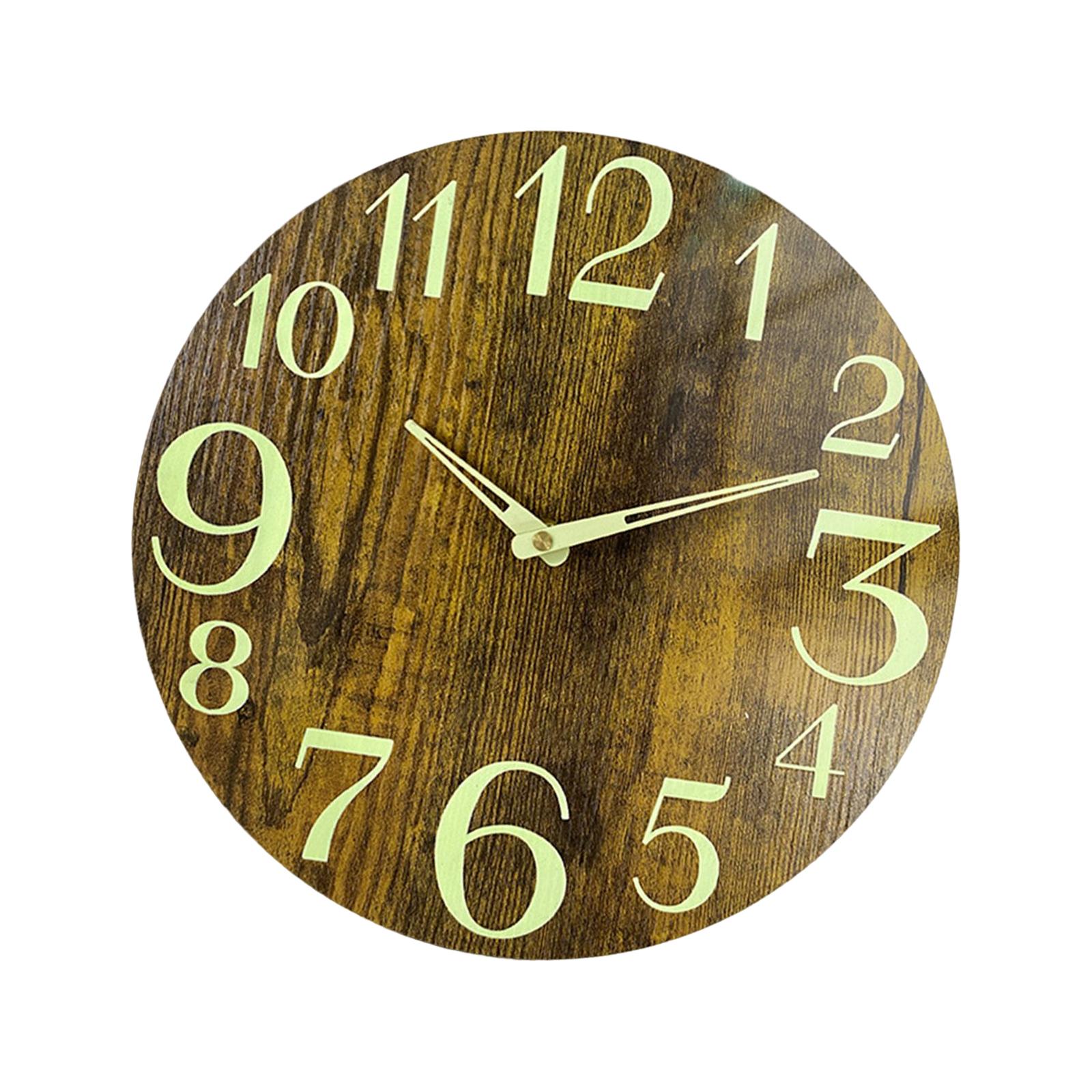 Luminous Wall Clock Night Lights 12''/30cm Creative for Home Bedroom