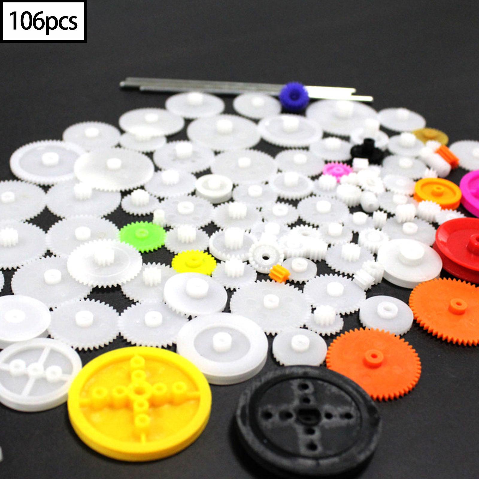 106x Gear Package Kit Accessories Rubber Band Assortment for Education Toys