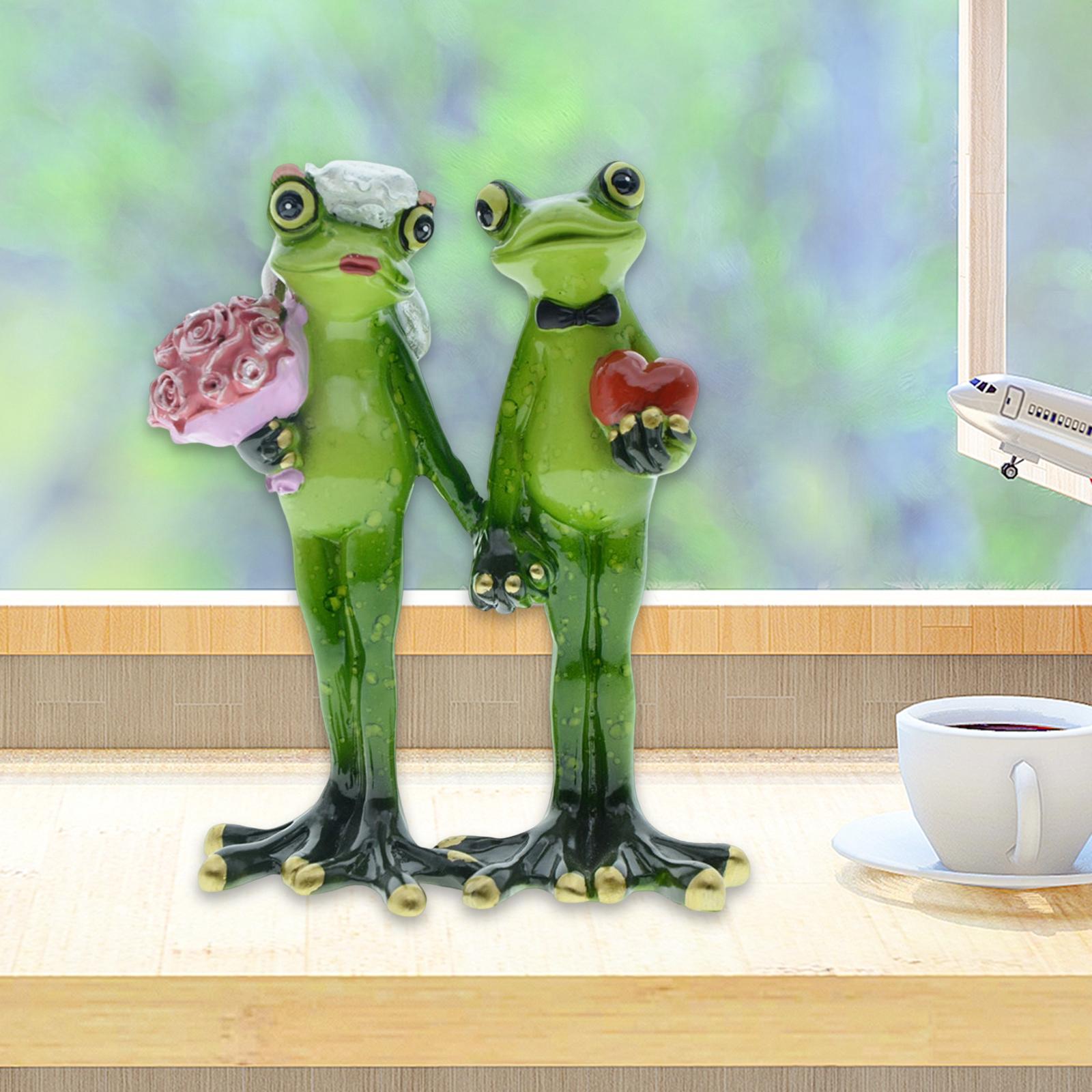Wedding Frog Garden Statue Resin Figurines Ornaments Backyard Cabinet Yard