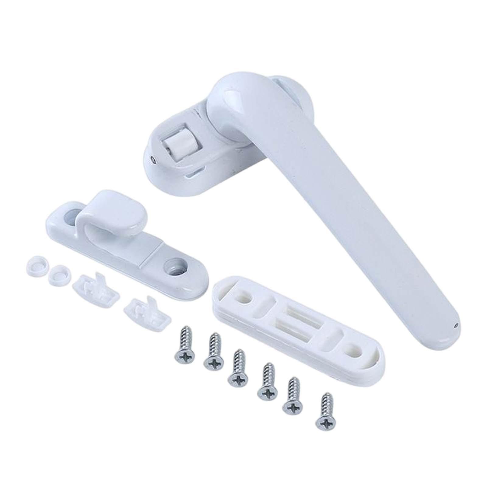 Window Handles with Lock Handle Window Hardware Casement Locking Handle White Right