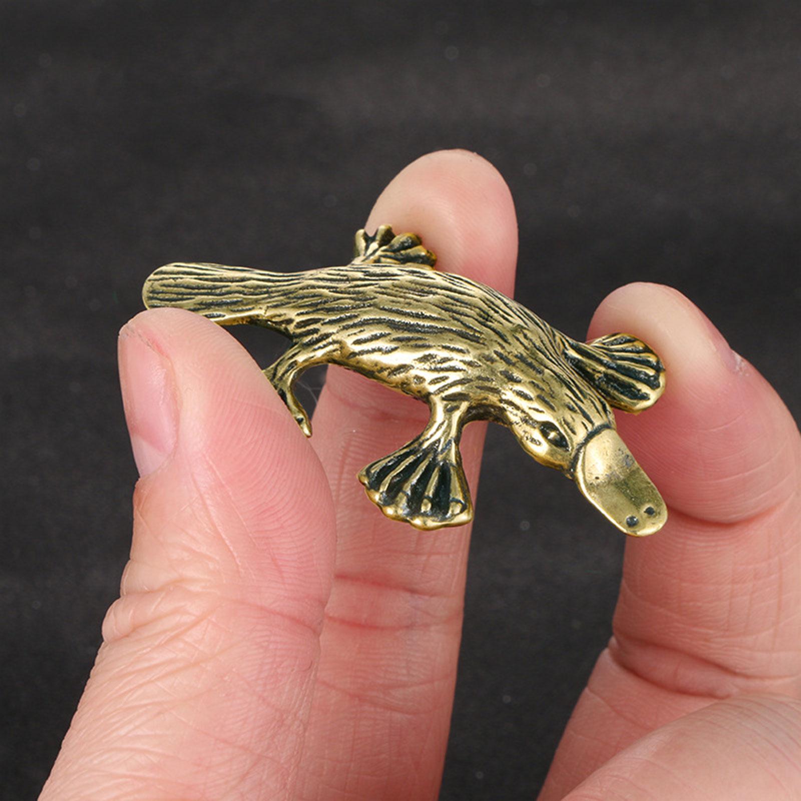 Miniature Platypus Figurine Brass Duckbill Statue Platypus Ornament for Home
