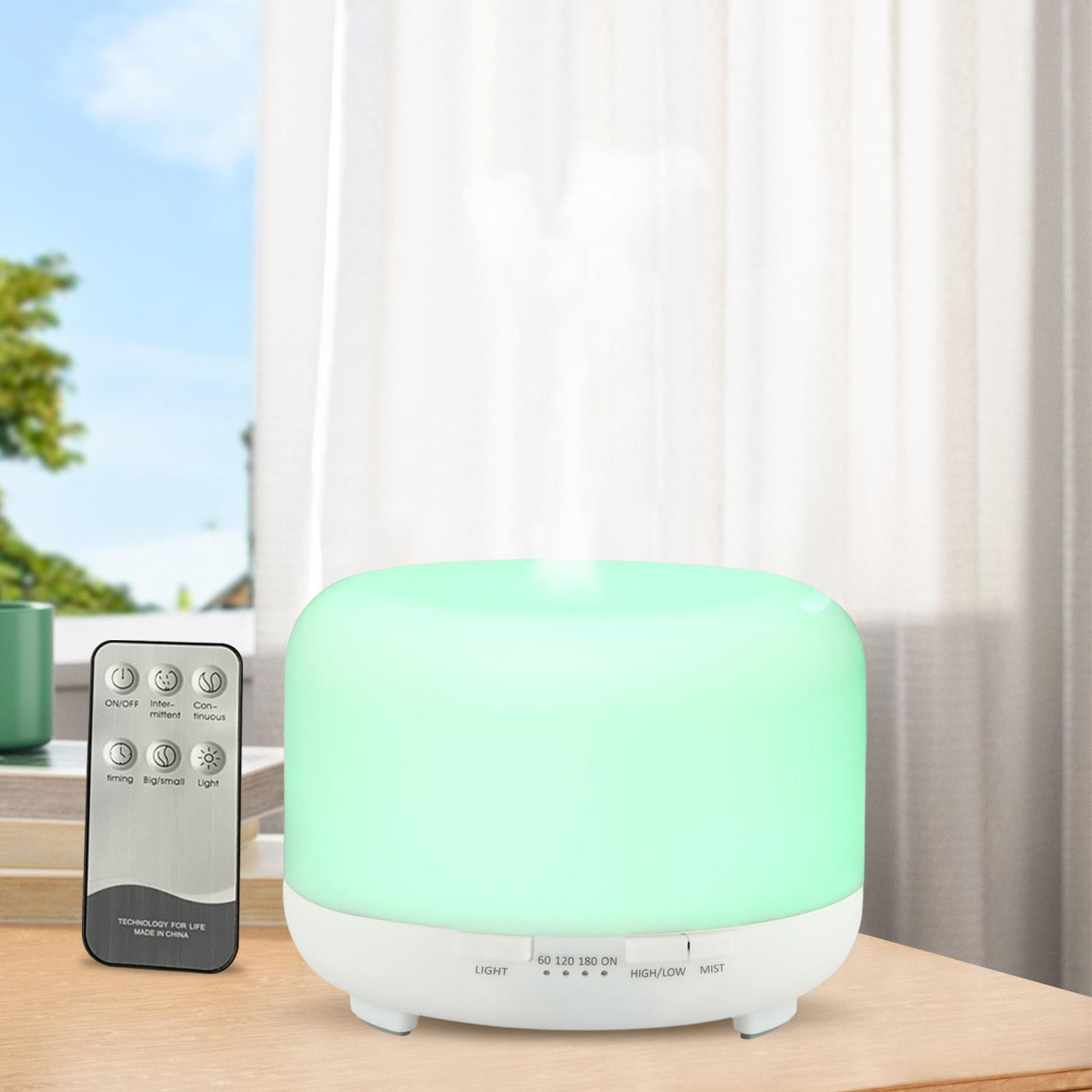 Essential Oil Diffuser with Remote Control Desktop Humidifiers Auto Shut Off White