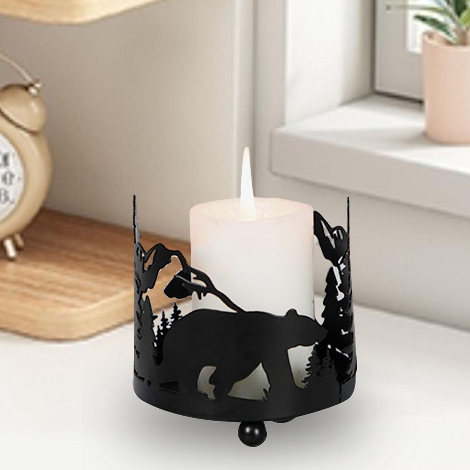 Candle Holder Metal Candlestick Candle Stand for Table Wedding Home Bear