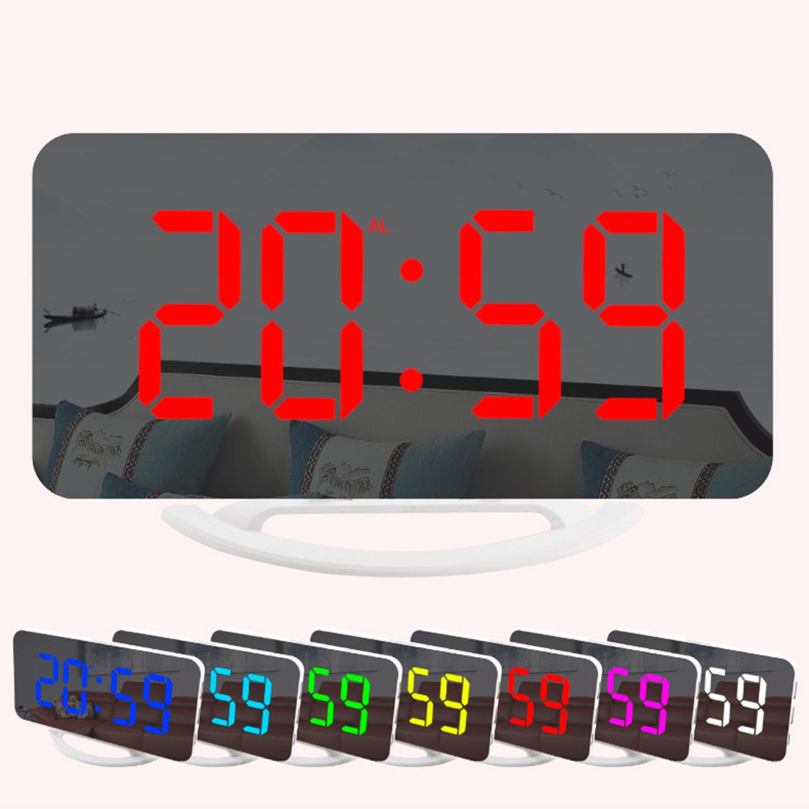 LED Desk Alarm Clock Display Snooze Digital Clock for Hall Living Room Teens