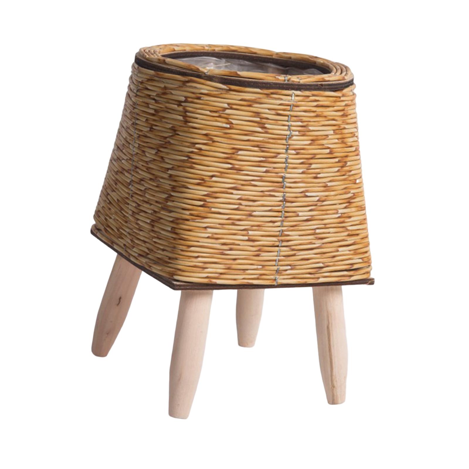 Woven Basket Plant Stand