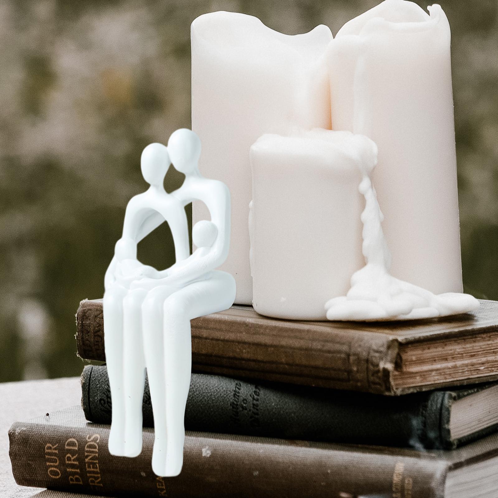 Abstract Family Figurine Family Sculpture Abstract Statue for Bar Decoration Style E 9x8.5x22cm