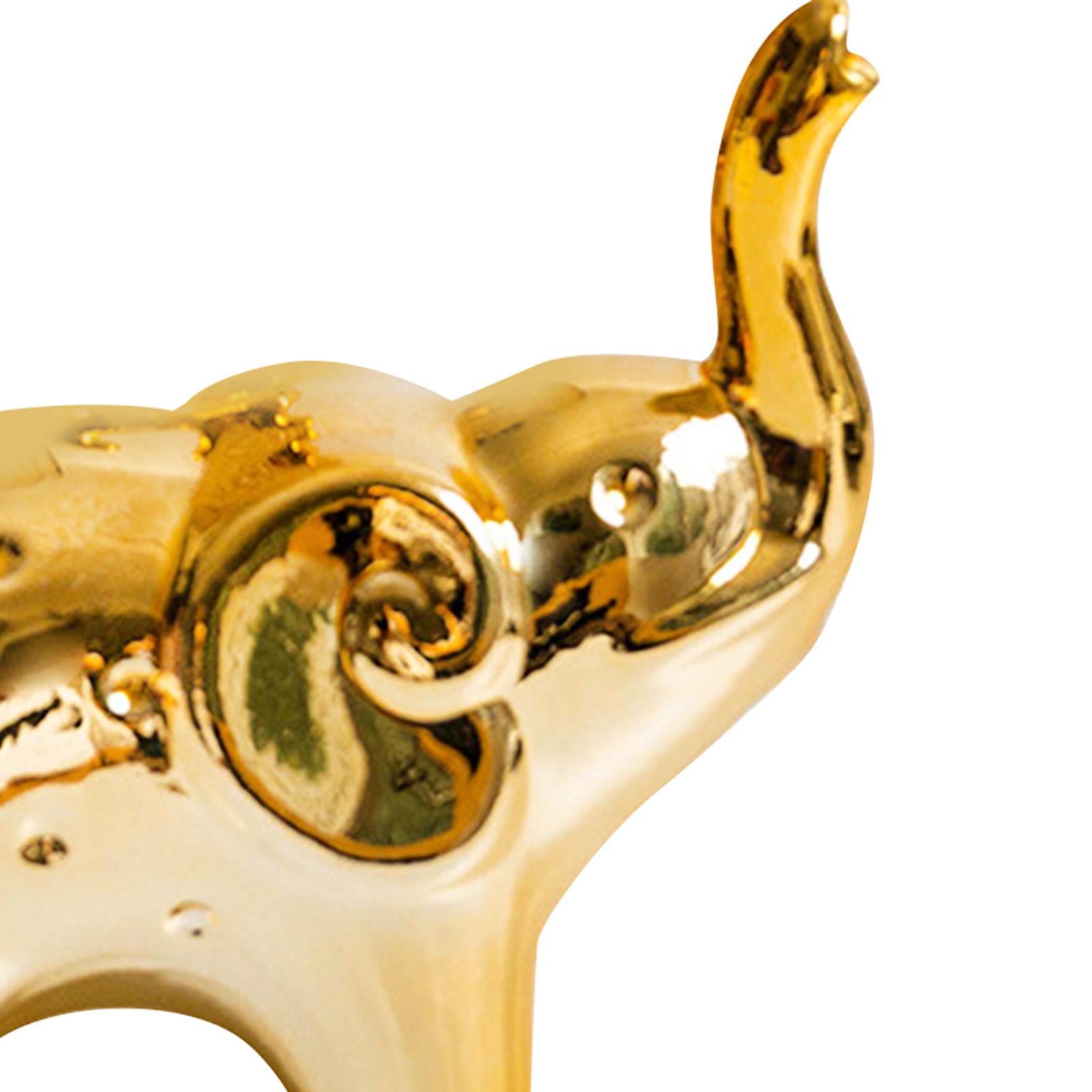 Elephant Statue Collectible Modern Statue for Fireplace Entrance Centerpiece Gold S