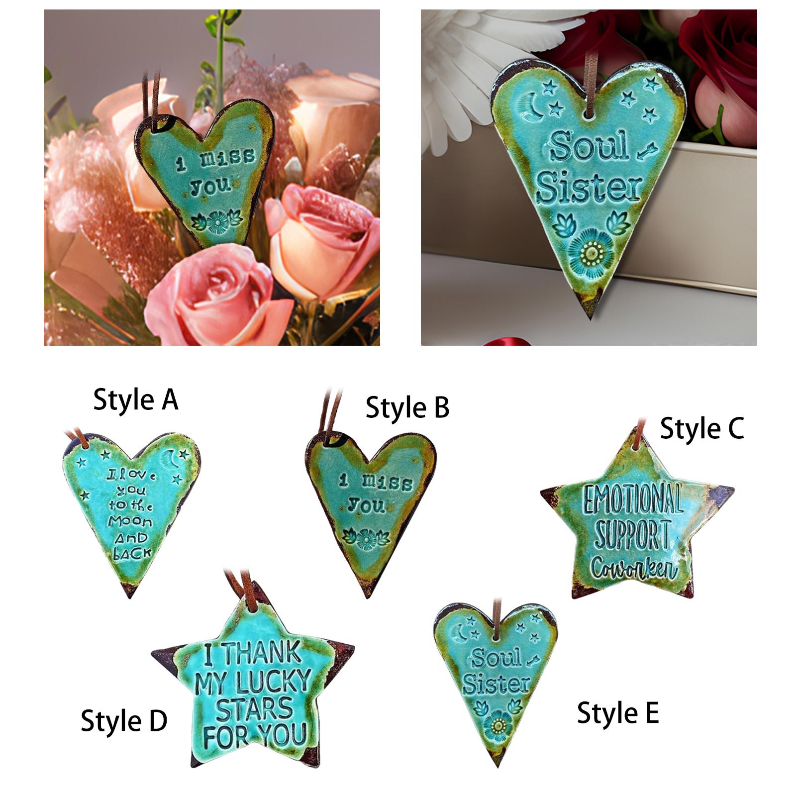 2xAcrylic Flat Pendant Qixi Festival Hanging Ornament for Home Bags Entrance