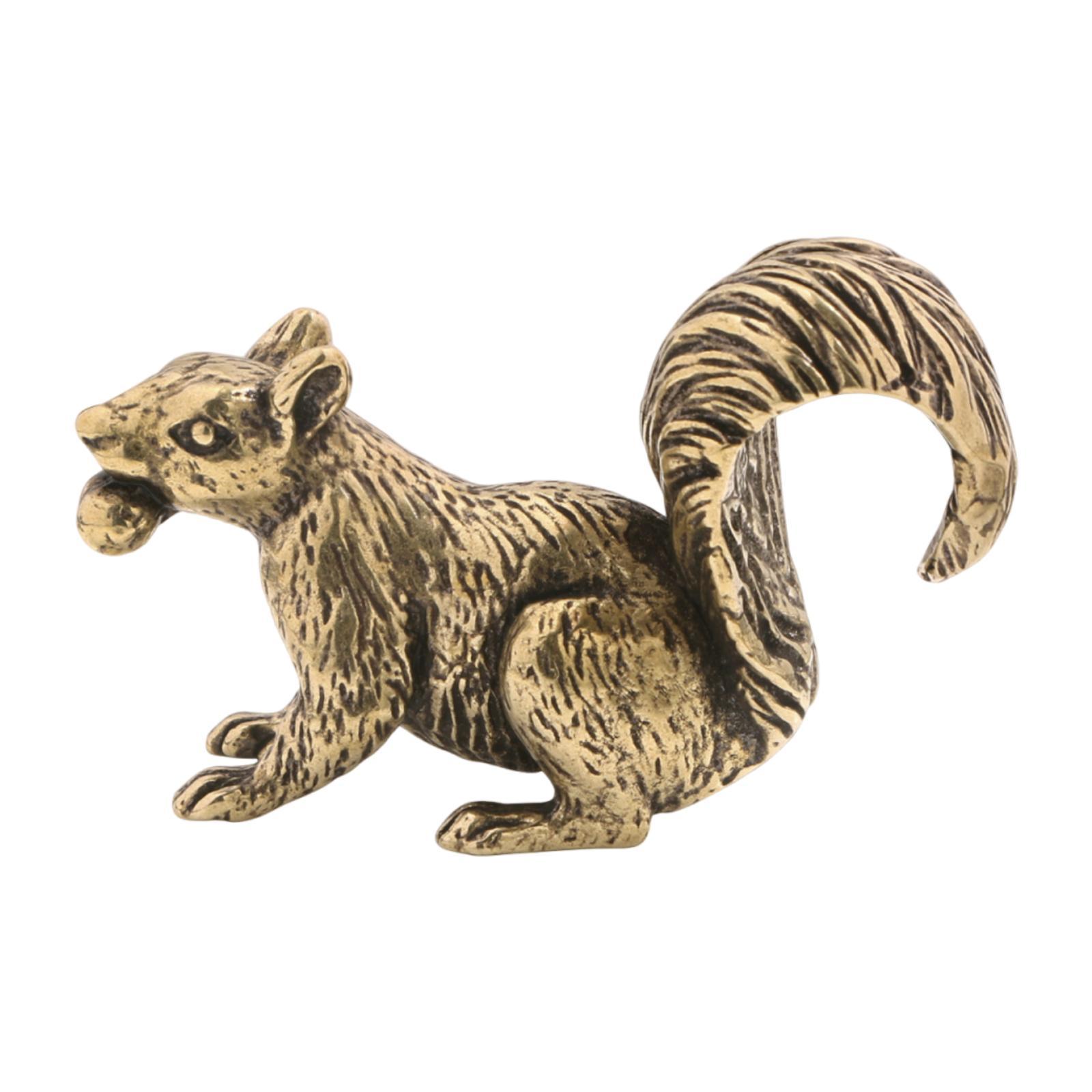 Brass Squirrel Figurine