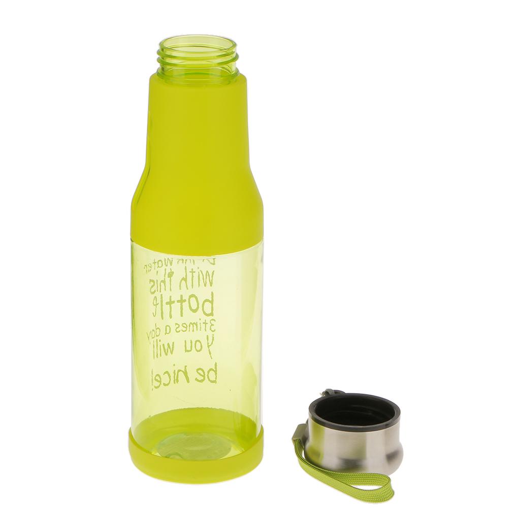 Plastic Leak-proof Drinks Sports Cycling Hiking Gym Water Bottle Green