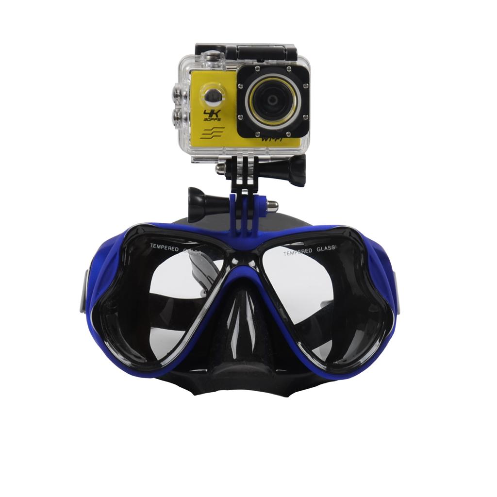 Schnorchelmaske mit Kamerahalterung Taucherbrille Tauchermaske Unisex Tauchmaske 