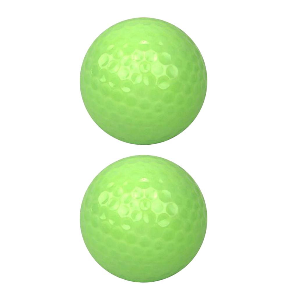 2 Pieces Professional Golf Luminous Balls For Dark Night Sports Practice Training