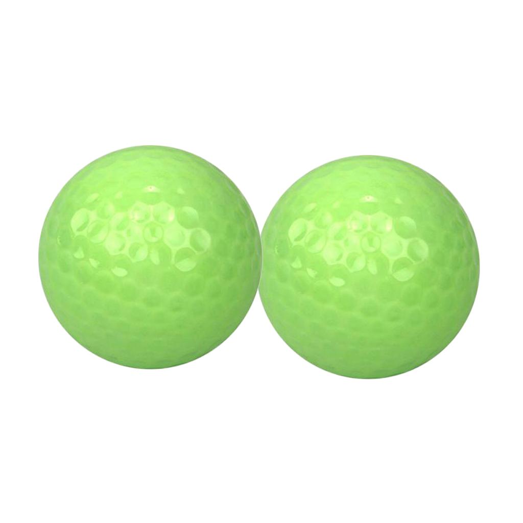 2xProfessional Golf Luminous Balls for Dark Night Sports Practice Training