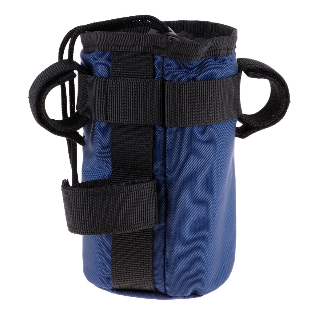 Bike Kettle Holder Pouch Front Handlebar Hanging Water Bottle Bag Dark Blue