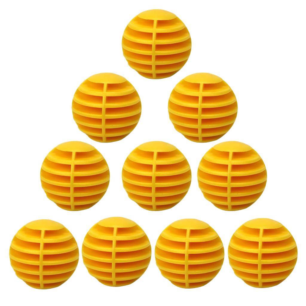 10Pcs Golf Sports Balls for Indoor/Outdoor Swing Training Practice Yellow