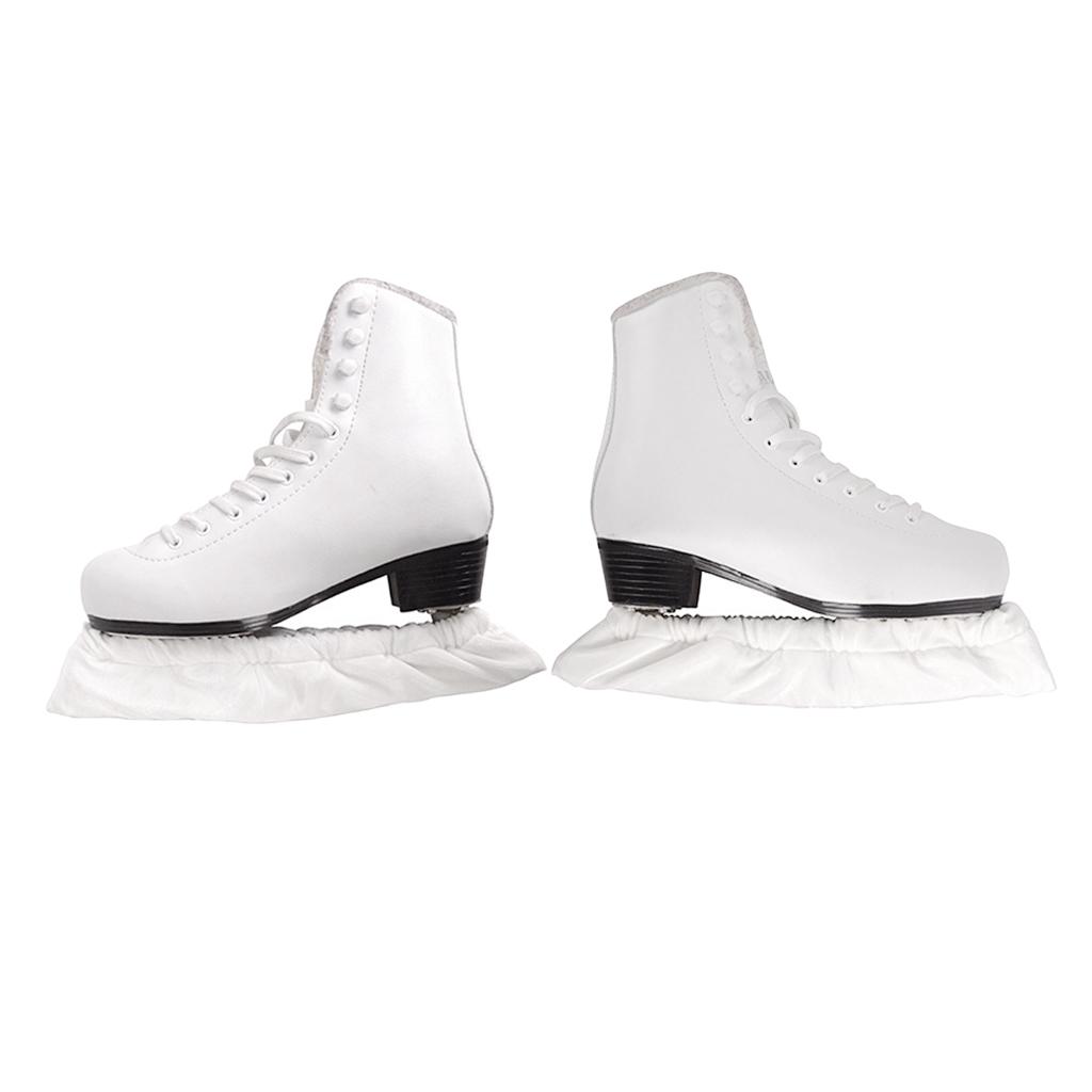 3xIce Hockey Figure Skate Terry Blade Covers Soakers Guards White L