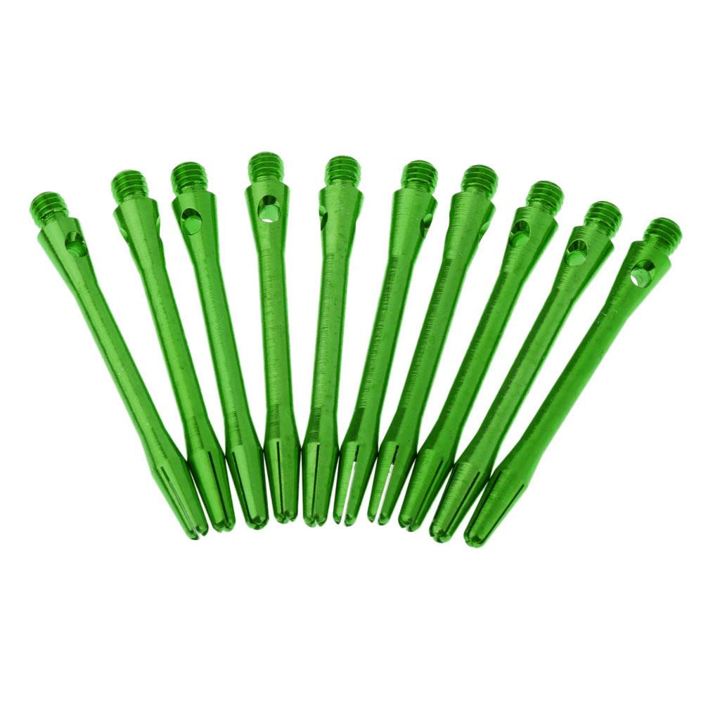 10 Pieces Universal Aluminum Alloy 2BA Dart Shafts Dart Stems Medium  Green