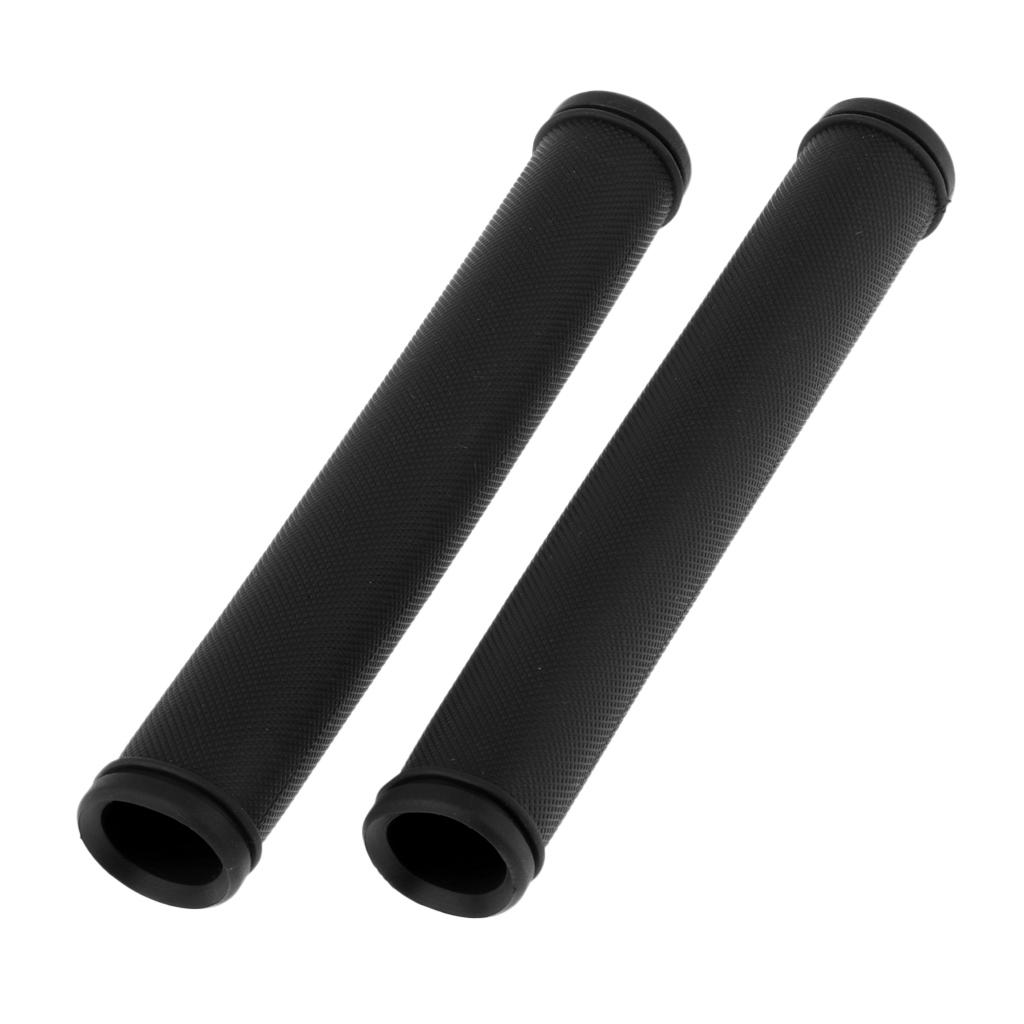 1 Pair Rubber Bicycle Handlebar Grips MTB Grips Bike Protective Sleeve Black