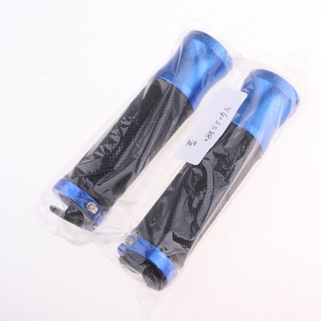 Mountain Bike Handlebar Grips Ends Cycling Lock-On Ends blue