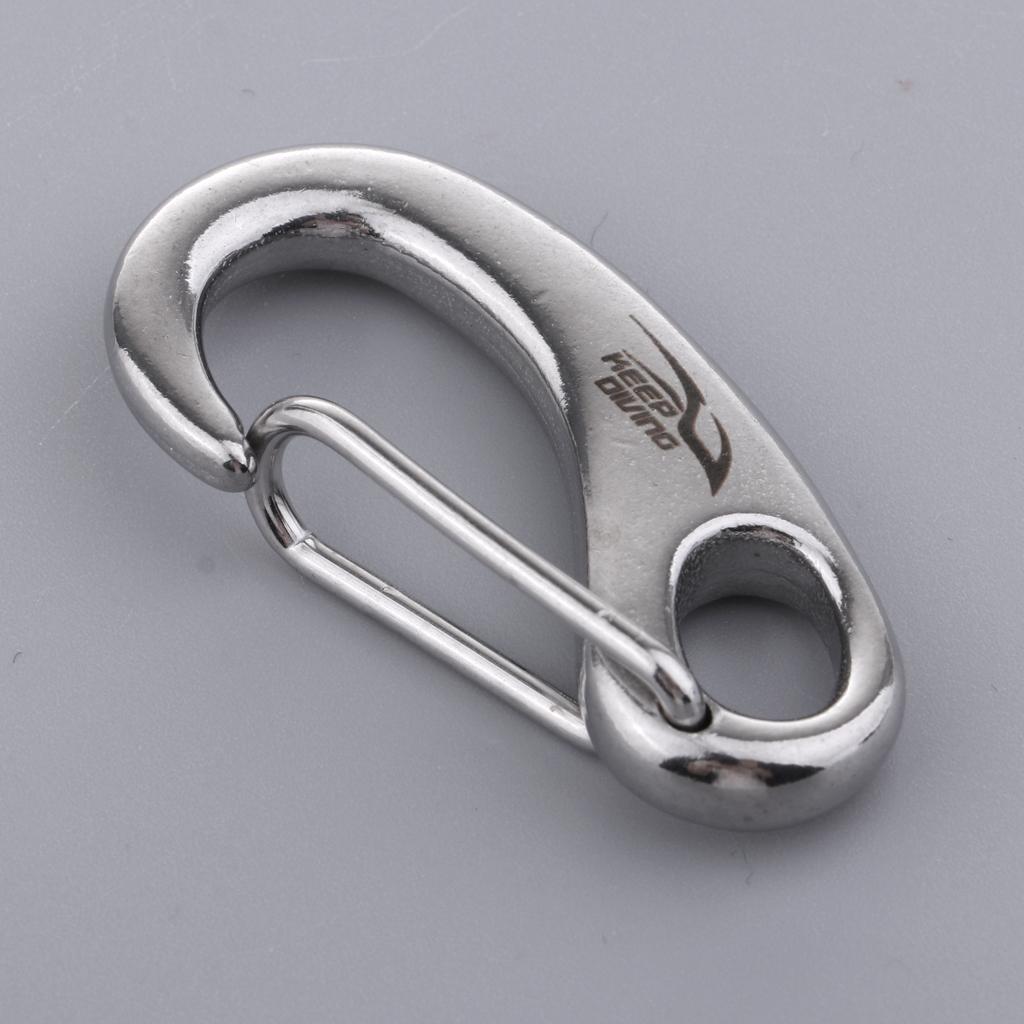 Scuba Diving Stainless Steel Egg Quick Link Carabiner Snap Hooks Clip 50mm