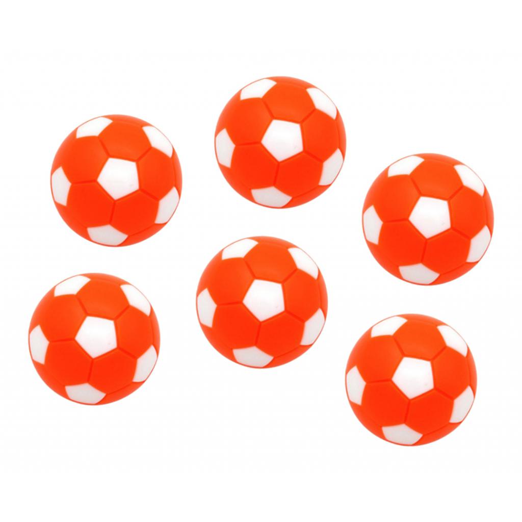 6pcs 32mm Table Soccer Football Foosball Balls Fussball Replacement Orange 