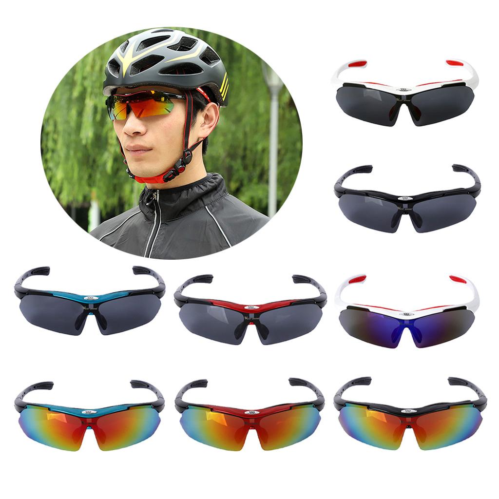 Cycling Glasses Sports Fishing UV400 Sunglasses Goggles with Case White