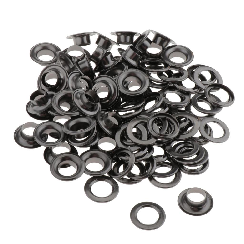 50 Pair Copper Eyelets with Washers Grommets for Clothes Leather Canvas 