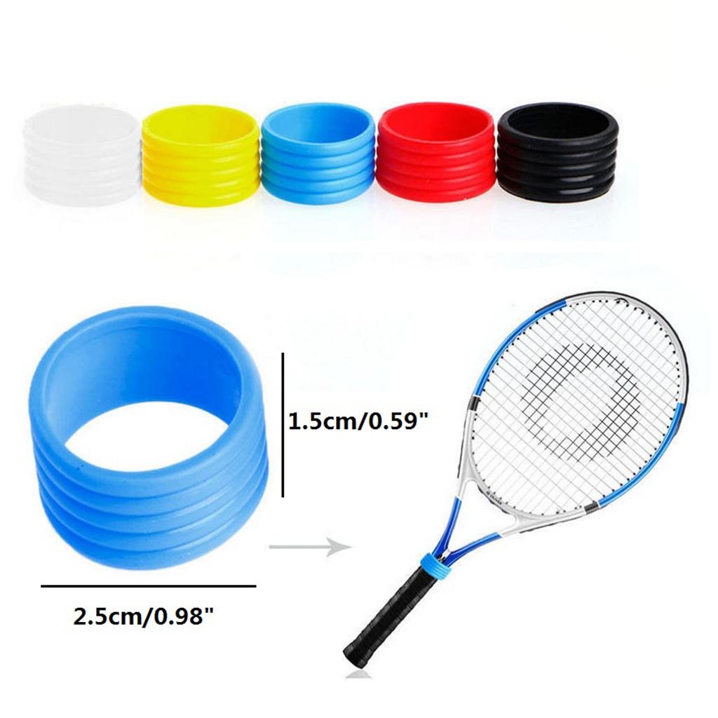 6x 2pcs Silicone Tennis Racket Grip Ring Racquet Handle Overgrip Loop Red
